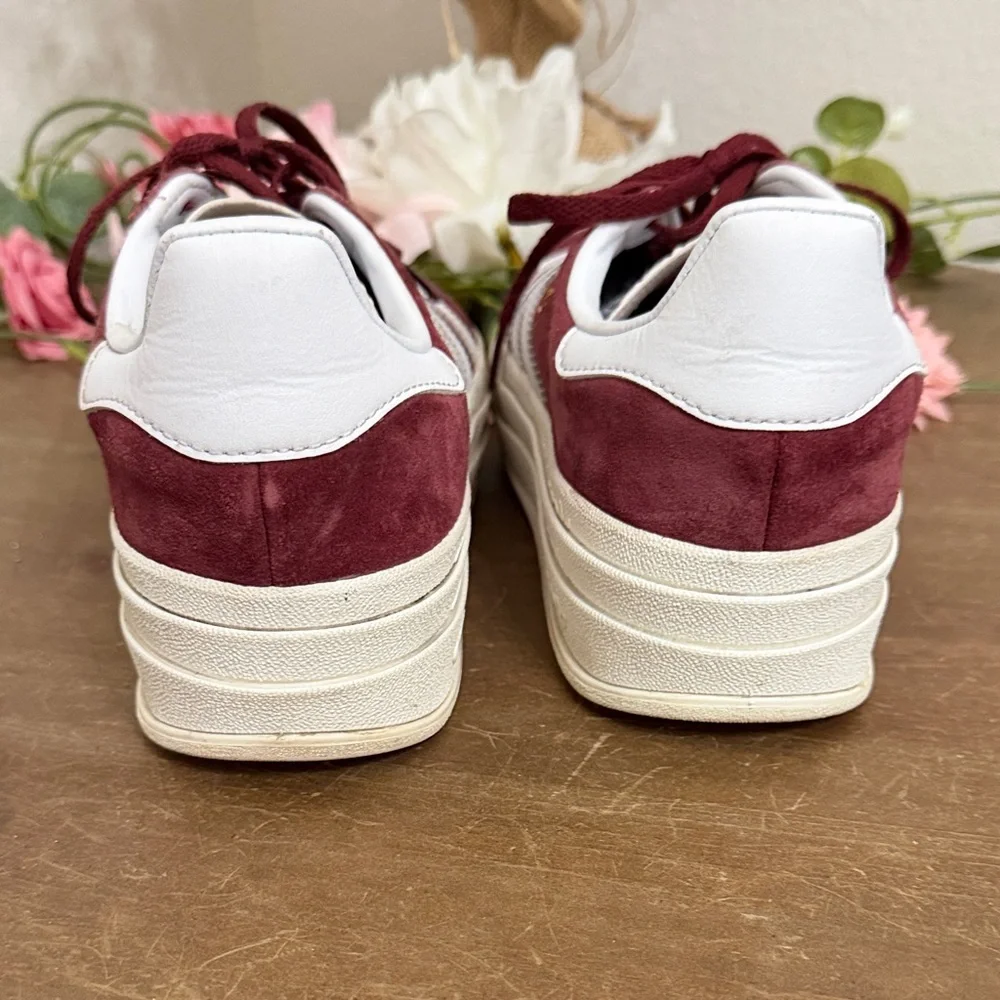 adidas Gazelle Bold women’s Platform ✨Burgundy✨Sz. 8.5. - Picture 10 of 15